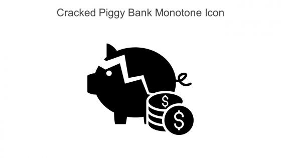 Cracked Piggy Bank Monotone Icon In Powerpoint Pptx Png And Editable Eps Format