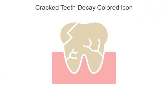 Cracked Teeth Decay Colored Icon In Powerpoint Pptx Png And Editable Eps Format