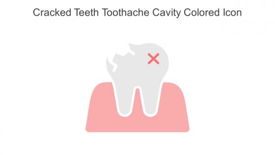 Cracked Teeth Toothache Cavity Colored Icon In Powerpoint Pptx Png And Editable Eps Format