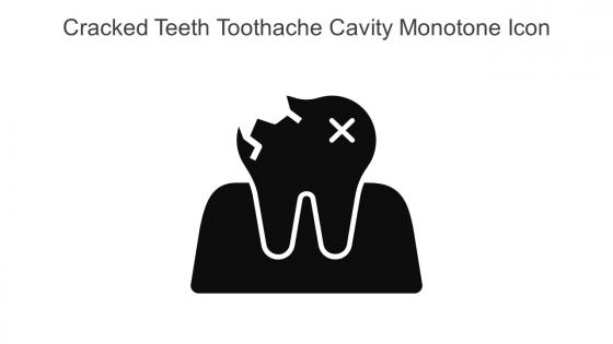 Cracked Teeth Toothache Cavity Monotone Icon In Powerpoint Pptx Png And Editable Eps Format