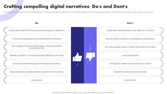 Crafting Compelling Digital Narratives Dos And Donts