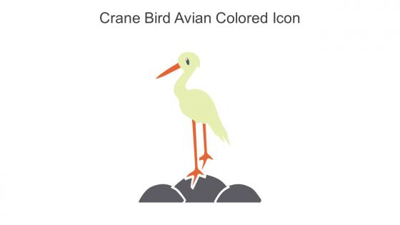 Crane Bird Avian Colored Icon In Powerpoint Pptx Png And Editable Eps Format