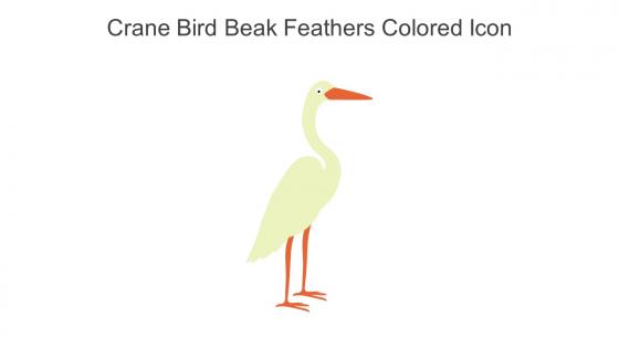 Crane Bird Beak Feathers Colored Icon In Powerpoint Pptx Png And Editable Eps Format