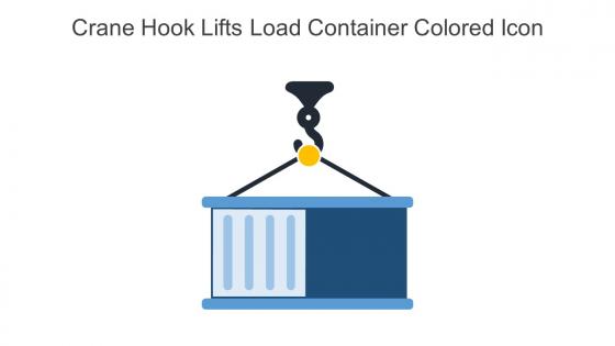 Crane Hook Lifts Load Container Colored Icon in powerpoint pptx png and editable eps format