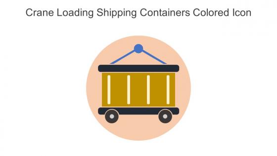 Crane Loading Shipping Containers Colored Icon in powerpoint pptx png and editable eps format