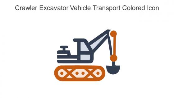 Crawler Excavator Vehicle Transport Colored Icon In Powerpoint Pptx Png And Editable Eps Format