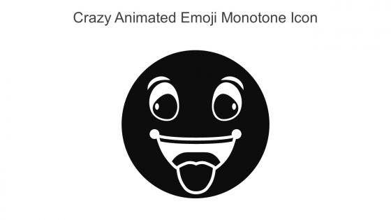 Crazy Animated Emoji Monotone Icon In Powerpoint Pptx Png And Editable Eps Format