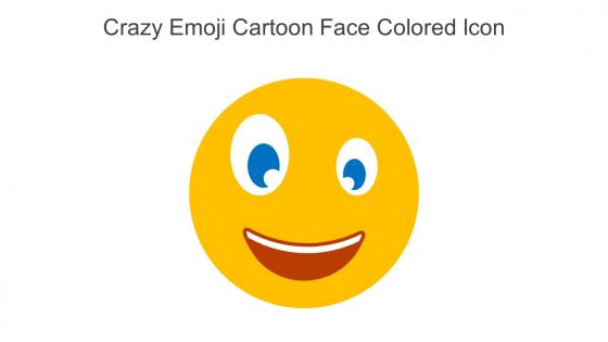Crazy Emoji Cartoon Face Colored Icon In Powerpoint Pptx Png And Editable Eps Format