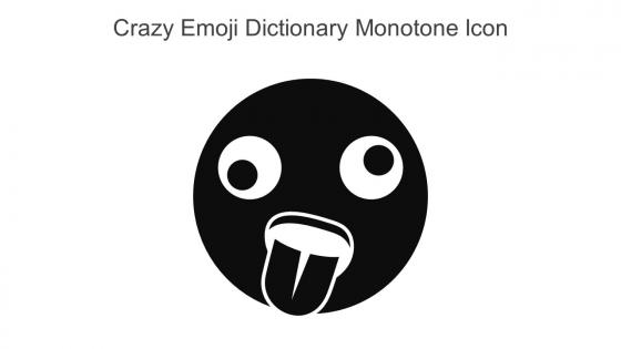 Crazy Emoji Dictionary Monotone Icon In Powerpoint Pptx Png And Editable Eps Format