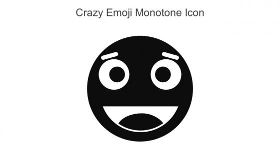 Crazy Emoji Monotone Icon In Powerpoint Pptx Png And Editable Eps Format