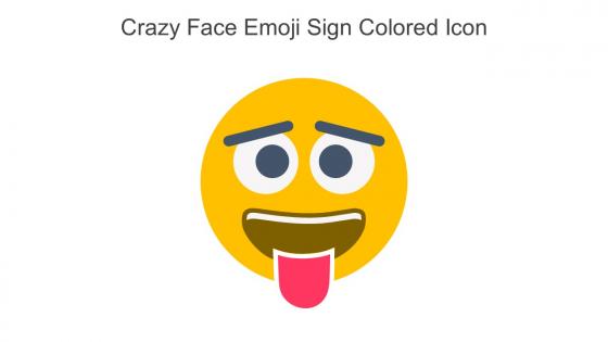 Crazy Face Emoji Sign Colored Icon In Powerpoint Pptx Png And Editable Eps Format