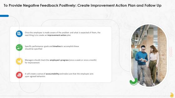 Create Action Plan And Follow Up Post Negative Feedback Training Ppt