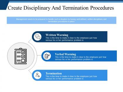 Create disciplinary and termination procedures ppt professional brochure
