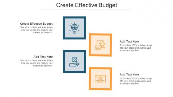 Create Effective Budget Ppt Powerpoint Presentation Infographics Graphics Cpb