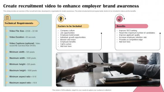 Create Recruitment Video To Enhance Business Operational Efficiency Strategy SS V