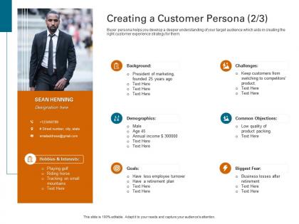 Creating a customer persona male strategies to increase customer satisfaction