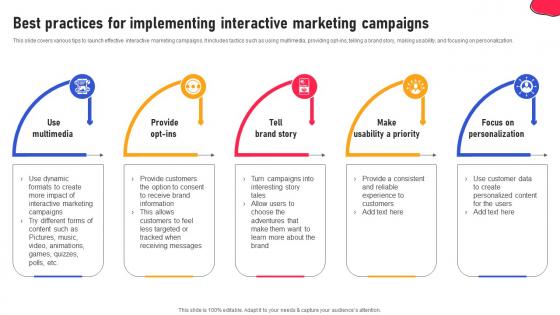 Creating An Interactive Marketing Best Practices For Implementing Interactive Marketing Campaigns MKT SS V