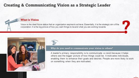 Creating And Communicating Vision As Strategic Leader Training Ppt