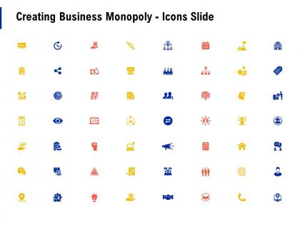 Creating business monopoly icons slide ppt powerpoint presentation inspiration designs