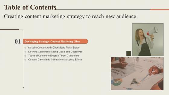 Creating Content Marketing Strategy To Reach New Audience For Table Of Contents