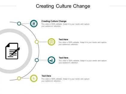Creating culture change ppt powerpoint presentation outline example file cpb