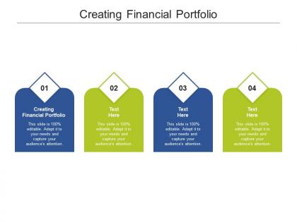 Creating financial portfolio ppt powerpoint presentation model format cpb