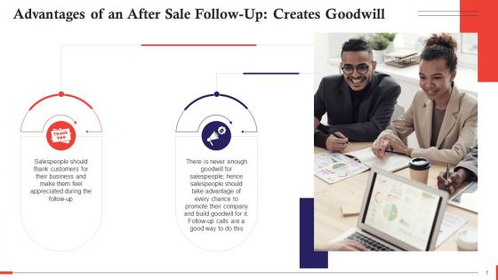 Creating Goodwill As Advantage Of After Sale Follow Up Training Ppt
