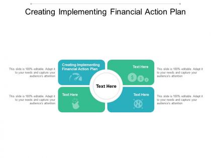 Creating implementing financial action plan ppt powerpoint presentation professional clipart cpb
