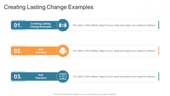Creating Lasting Change Examples In Powerpoint And Google Slides Cpb