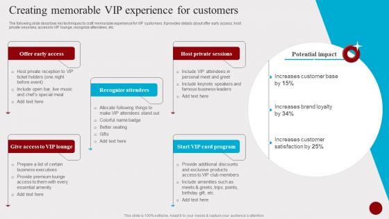 Creating Memorable VIP Experience For Customers Hosting Experiential Events MKT SS V