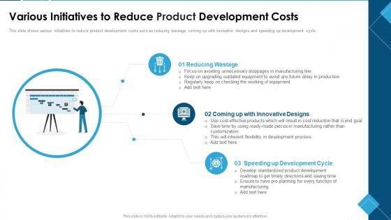 Creating product development strategy various initiatives to reduce product development costs