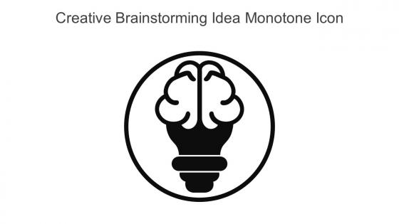 Creative Brainstorming Idea Monotone Icon In Powerpoint Pptx Png And Editable Eps Format