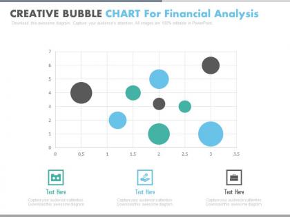 Creative bubble chart for financial analysis powerpoint slides