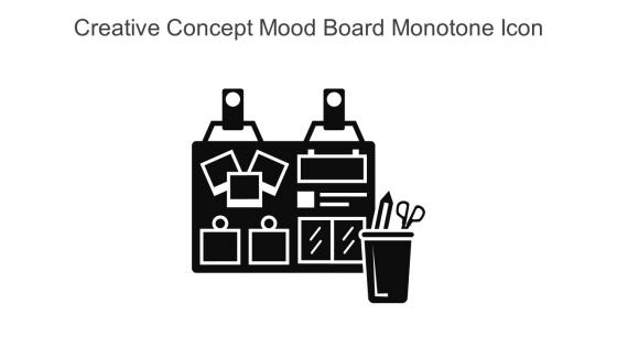 Creative Concept Mood Board Monotone Icon In Powerpoint Pptx Png And Editable Eps Format