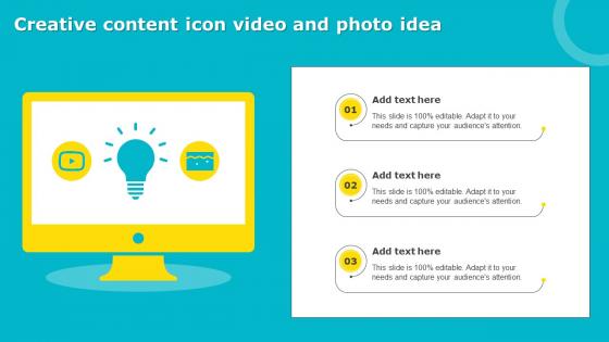 Creative Content Icon Video And Photo Idea