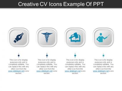 Creative cv icons example of ppt