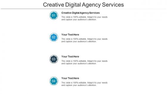 Creative digital agency services ppt powerpoint presentation slides shapes cpb