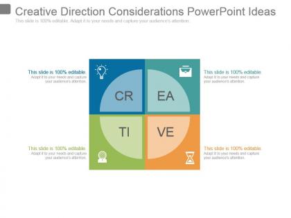 Creative direction considerations powerpoint ideas