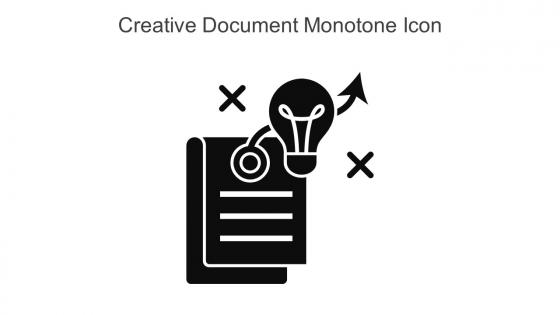 Creative Document Monotone Icon In Powerpoint Pptx Png And Editable Eps Format