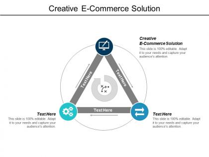 Creative e commerce solution ppt powerpoint presentation ideas graphics tutorials cpb