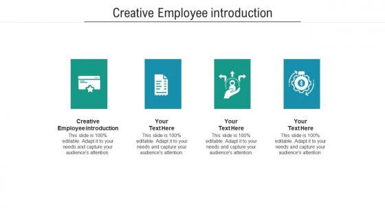 Creative employee introduction ppt powerpoint presentation infographic template demonstration cpb