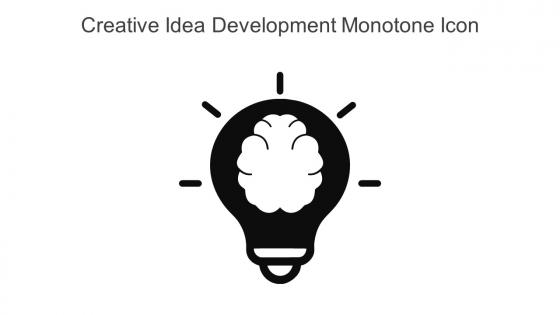 Creative Idea Development Monotone Icon In Powerpoint Pptx Png And Editable Eps Format