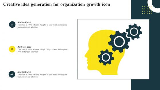 Creative Idea Generation For Organization Growth Icon