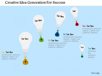 Creative idea generation for success flat powerpoint design