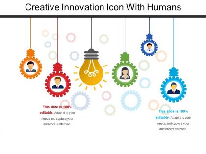 Creative innovation icon with humans
