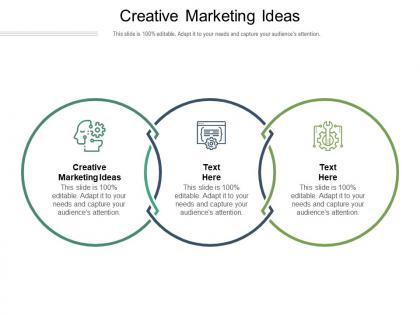 Creative marketing ideas ppt powerpoint presentation templates cpb
