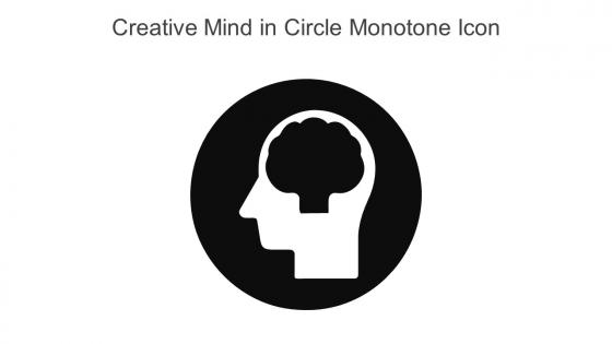 Creative Mind In Circle Monotone Icon In Powerpoint Pptx Png And Editable Eps Format