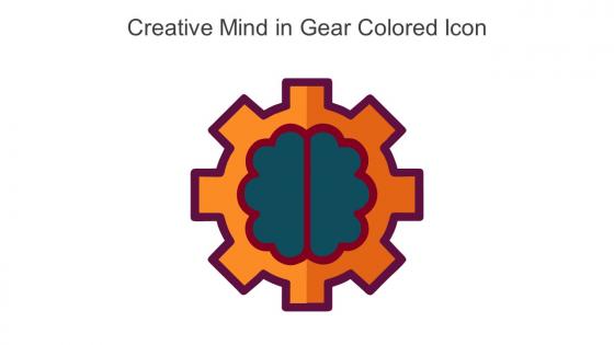 Creative Mind In Gear Colored Icon In Powerpoint Pptx Png And Editable Eps Format