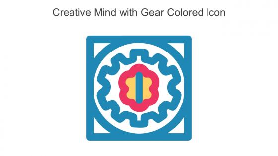 Creative Mind With Gear Colored Icon In Powerpoint Pptx Png And Editable Eps Format