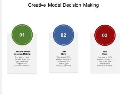 Creative model decision making ppt powerpoint presentation infographic template format cpb